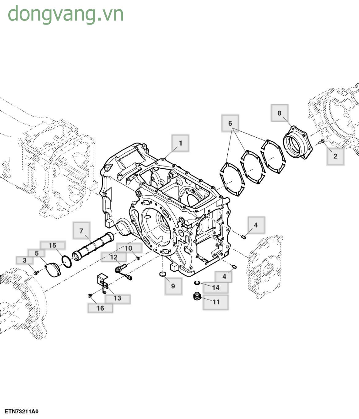 Differential Housing, Single Clutch, Dual PTO - ST551433